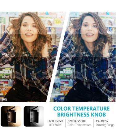 Neewer Bi-Color LED Video Light for Studio, YouTube, Photography - Dimmable 660 Beads, Metal Frame, 3200-5600K - CRI 96 - Buy Online on GoSupps.com