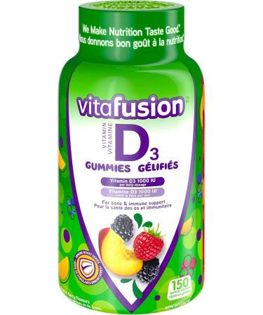 Vitafusion Sleepwell Plus Adult Vitamin Gummies 10mg Melatonin Per Daily Dose & D3 Adult Vitamin Gummies 1000 IU Vitamin D3 Daily Dose Supports Bones & Teeth* 150 Count - Buy Online on GoSupps.com