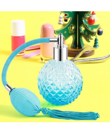 Lamoutor Vintage Perfume Spray Bottle 100ml | Refillable Vintage Perfume Bottle with Long Tassel in Blue | Luxury Fragrance Accessory for Global Shipping - Buy Online on GoSupps.com