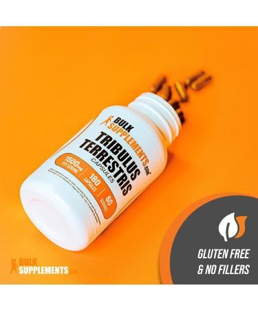 Premium Tribulus Terrestris Capsules - 1500mg Extract, 180 Count - for Men & Women - BULKSUPPLEMENTS.COM - Buy Online on GoSupps.com