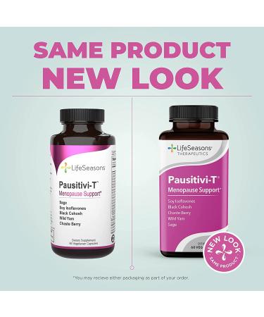 LifeSeasons Pausitivi-T Menopause Relief Supplement - Hormone Balance & Hot Flash Support - Black Cohosh & Soy Isoflavones - 60 Capsules - Buy Online on GoSupps.com