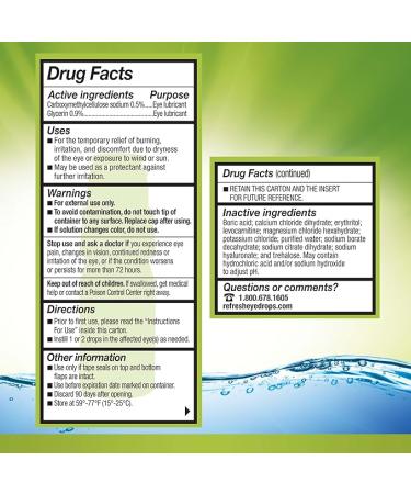 Refresh RELIEVA Xtra Preservative-Free Tears Lubricant Eye Drops 0.33 fl oz (10 mL) - Buy Online on GoSupps.com