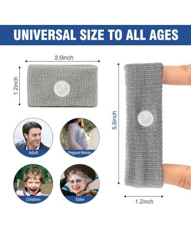 Motion Sickness Bands - Anti Nausea Wristbands for Adults & Kids | Morning Sickness Relief | Acupressure for Travel - 2 Pairs Grey - Buy Online on GoSupps.com