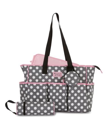 Disney Unisex Baby Diaper Bag and Changing Mat L Minnie Mouse Polka Dot Print