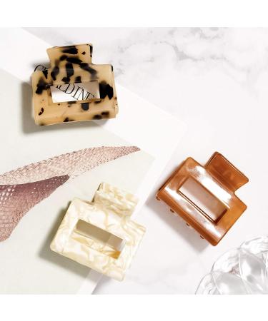 Naran Tortoise Hair Claw Clips - French Design Acrylic Clips (3pcs, 2inches) - Buy Online on GoSupps.com