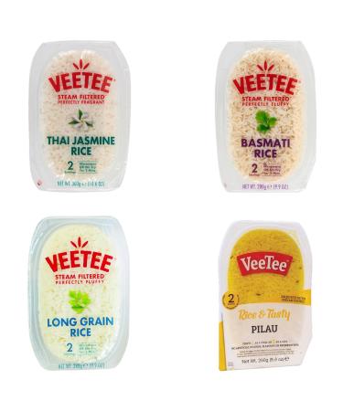 Veetee Rice Pick N Mix - Choose From 3+ Flavours | Long Grain Rice Basmati Rice Pilau Rice Thai Jasmine Rice | Rice Gift Set for Rice Lovers - Pack of 3