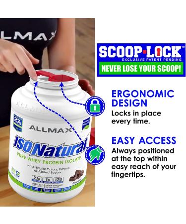 ALLMAX IsoNatural Pure Whey Protein Isolate - Chocolate 5 lbs | High-Quality Protein Supplement - Buy Online on GoSupps.com