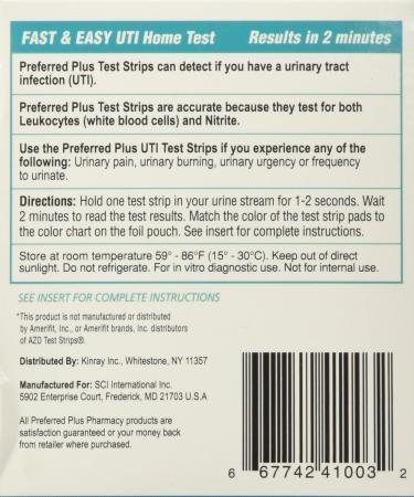 Preffered Plus UTI Home Test Strips - 3 Count - Buy Online on GoSupps.com
