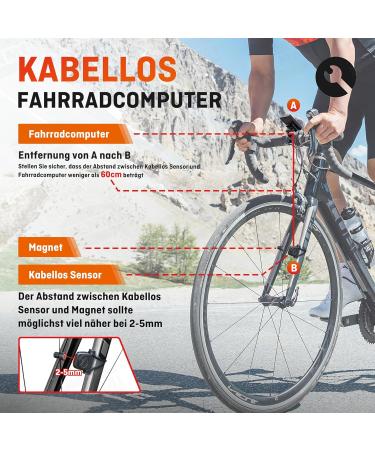 Buy Henmi Wireless Bike Computer - 3.2 Inch Waterproof Speedometer with Backlighting | International Shipping Available - Buy Online on GoSupps.com