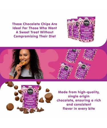 Healthy Crunch Semi-Sweet Chocolate Chips - Dairy Free & Vegan - 6 Units x 283g - Ideal for Chocolate Chip Cookies High Protein Snacks Organic Snacks Nut-Free Spread - Healthy Snacks for Adults - Buy Online on GoSupps.com