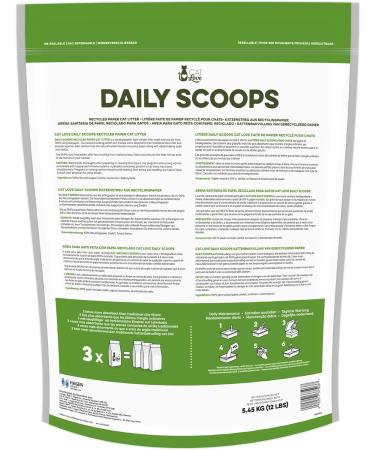 Cat Love Daily Scoops Paper Cat Litter - 5.45 kg (12 lbs) - Buy Online on GoSupps.com