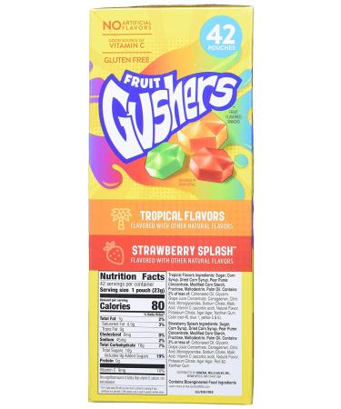 Fruit Fruit Fruit Gushers Variety Pack Strawberry Splash & Tropical 42 ct. A1 - Buy Online on GoSupps.com
