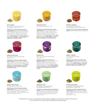 Creano Bio Herbal Tea Gift Set - 9 Vegan & Gluten-Free Varieties in Metal Cans - Perfect Novelty Gift for 2024 - Buy Online on GoSupps.com