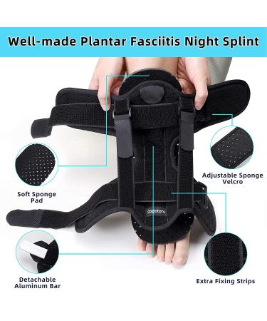 Cogetoro Plantar Fasciitis Night Splint - 2 Pack Adjustable Relief Brace for Men & Women - Effective for Achilles Tendonitis and Foot Drop - Buy Online on GoSupps.com