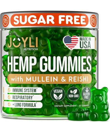 JOYLI Quit Smoking Gummies - Stop Smoking Hemp Gummies with Mullein Leaf & Reishi Mushroom - All-Natural Lung Cleanse for Smokers - Lung Detox to Clear Mucus from Respiratory - Non-GMO, Vegan - Buy Online on GoSupps.com