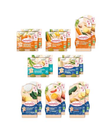 Babybio - Pack 2 semaines Repas du midi & Repas du soir 8+ mois