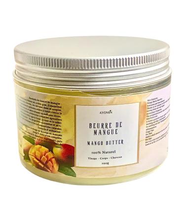AYOMIN AYOMIN Pure Mango Butter 100g Nourishing Face Body & Hair Care Intense Hydration & Repairing Treatment
