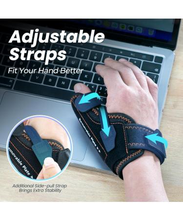 Curecare Universal Thumb Bandage - Ultra-Strong Support for Arthritis & Tendonitis | Left & Right Thumb Orthosis (Black M/L) - Buy Online on GoSupps.com