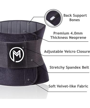 Mermaid's Mystery Waist Trimmer Belt for Women Men - Black, Size M (31-42) - Sport Sweat Workout Body Shaper Sauna - Buy Online on GoSupps.com