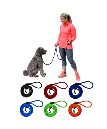 Peak Pooch - Strong Rope Dog Leash - Durable Mountain Climbing Rope with Sturdy Bull Buckle & Comfortable Handle and Lengths 6 Feet Midnight Blue