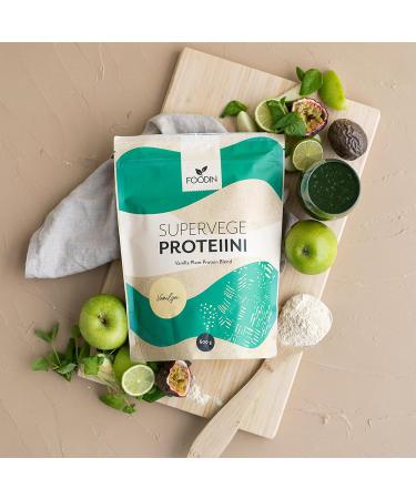  FOODIN FOODIN Supervege Vanilla Protein Powder Mix 600g Vegetable Protein Blend Contains Vegan Protein Powder Pea Protein Powder  - Buy Online on GoSupps.com
