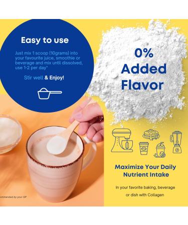 Hydrolysed Collagen Powder (Bovine) - High Protein Grass Fed Peptides for Women | Gluten Free & Keto Friendly (450g) - Buy Online on GoSupps.com