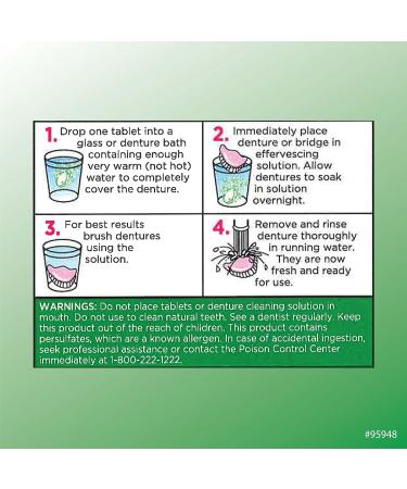 Quality Choice (Pack of 3) Each Denture Cleanser PT#63551595948 (40 Tablets) - Buy Online on GoSupps.com