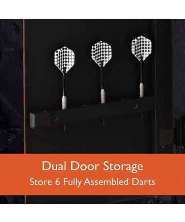 Fat Cat Mercury Electronic Dartboard with Cabinet Doors, Scoreboard, Dart Storage, Dual Display - Compact Target Face for Fast Play - Buy Online on GoSupps.com