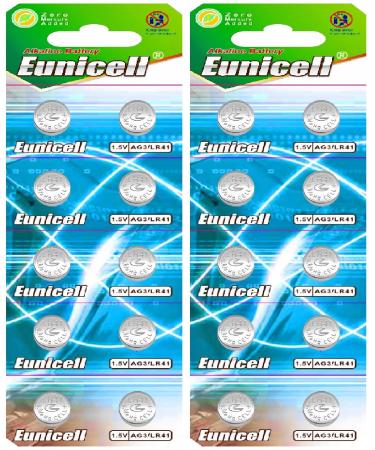 AG3 Set of 10 Alkaline Button Cells Type G3 LR41 LR41SW LR736 LR736SW SR41W 384 392-1.5V