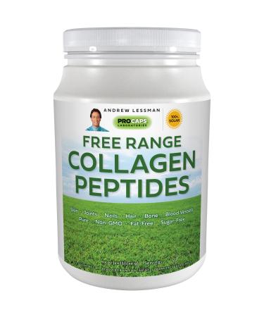 ANDREW LESSMAN Free Range Collagen Peptides Powder 30 Servings - Supports Smooth Soft Skin Comfortable Joints. Pure. Super Soluble. Unflavored. No Sugar. No Additives.