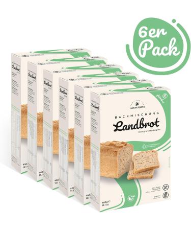 Glutenfree baking mix country bread 6 x 400g Hanneforth - Buy Online on GoSupps.com