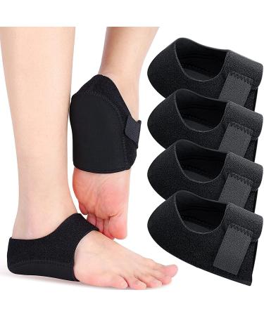 Heel spur inserts 2 pairs gel heel protector heel cushion heel spur bandage heel protection silicone heel protector suitable for heel analgesia/stress reduction EU36-45 (black) Black