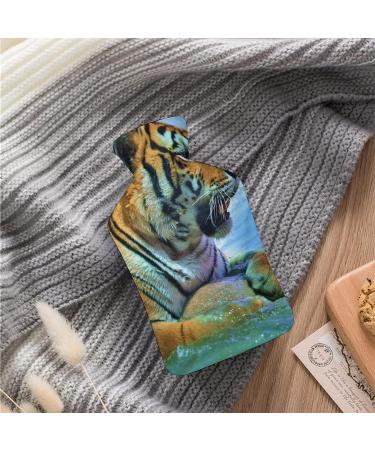 Tiger Water Hot Water Bottle with Plush Cover - Ideal Hand Warmer for Adults & Kids - 26.5x15.3cm | Shop Internationally - Buy Online on GoSupps.com