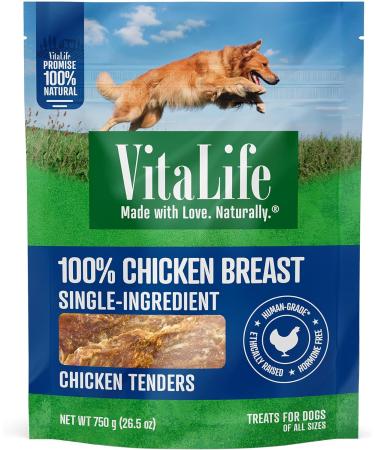 VitaLife All Natural Dog Treats - Chicken Tenders 750g + Duck Tenders 200g - Buy Online on GoSupps.com