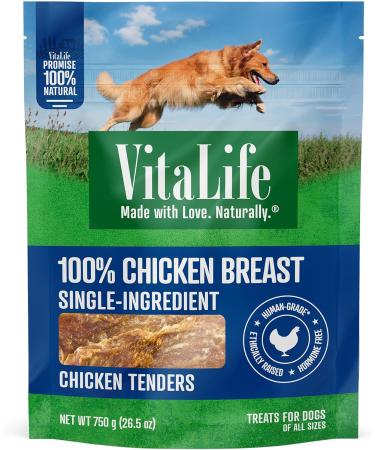 VitaLife All Natural Dog Treats - Chicken Tenders 750g + VitaLife 400g Duck Tenders - Buy Online on GoSupps.com