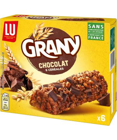 LU Grany - 4 Boxes of 6 Chocolate Bars - 5 Cereals and Chocolate - Pack of 4 Individual Bags - Practical Pocket Size - Made i - Buy Online on GoSupps.com