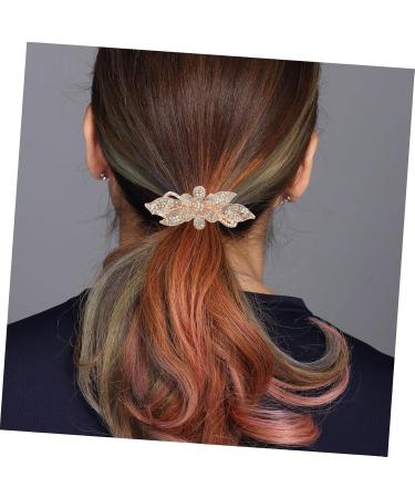 Angoily hair sparkle hair clips headgear hair clip Miss hair styling accessories vintage wedding top clip Korean fashion white large spring ponytail crystal - Buy Online on GoSupps.com