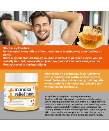 Balanitis Relief Cream - 100% Organic Manuka Honey & Tea Tree Oil Balm for Itch & Redness | Fast-Acting Soothing Ointment | 2 Fl Oz - Buy Online on GoSupps.com