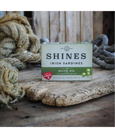 Shines Tinned Irish Sardines in Olive Oil - Pilchards - 12 x 106g Cans - Buy Online on GoSupps.com