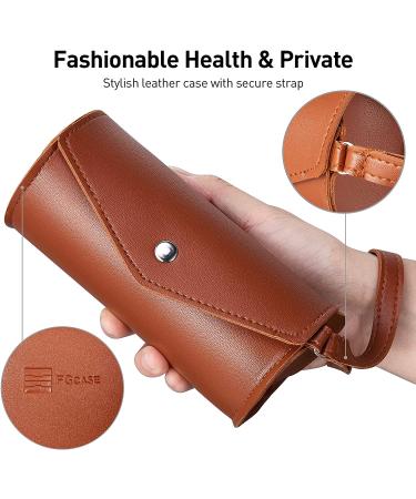 Large 2 Times a Day Weekly Pill Organizer with PU Case - Rainbow Brown - Buy Online on GoSupps.com