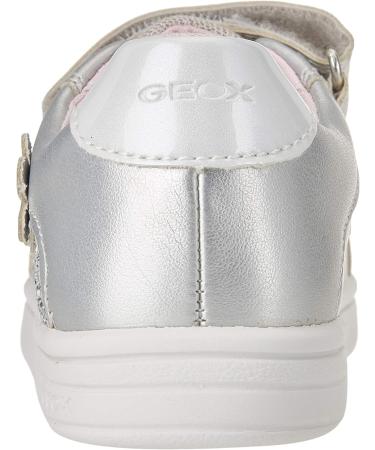 Geox Baby Girl's B Djrock C Sneakers - Size 7.5 UK Child, Silver | Lightweight and Breathable - Buy Online on GoSupps.com