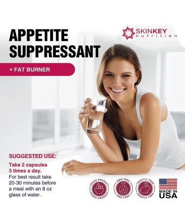SKINKEY Nutrition Weight Loss Pills for Women - Fat Burner Diet Made in USA - Appetite Suppressant with Garcinia Cambogia & Green Tea - 60 Capsules, Black - Fast-Acting Formula - Buy Online on GoSupps.com