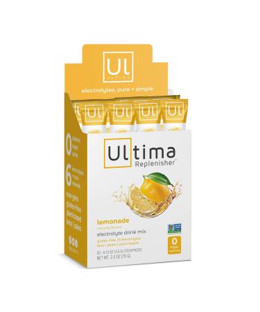 Ultima Replenisher New Formula Lemonade (20 Count Stickpacks) Net WT. 2.5 OZ