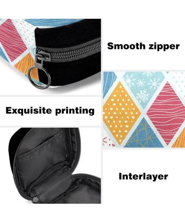 GIAPB Period Bag | Sanitary Napkin Storage & Makeup Pouch | Colorful Plaid Design - Buy Online on GoSupps.com
