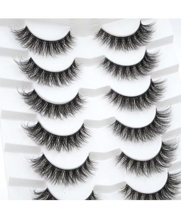 Happy Heartbeat 3D Faux Mink Cat Eye Lashes - Natural Soft Clear Band Wispy & Reusable - 7 Couples (No. 200) | International Shipping - Buy Online on GoSupps.com