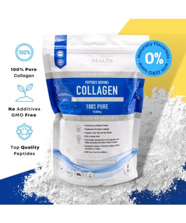 Hydrolysed Collagen Powder (Bovine) - High Protein Grass Fed Peptides for Women | Gluten Free & Keto Friendly (450g) - Buy Online on GoSupps.com