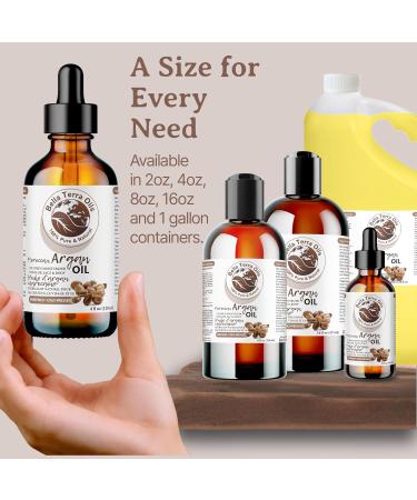 Bella Terra Oils Moroccan Argan Oil. 120ml. 100% Pure. Cold-pressed. Unrefined. Non-comegodenic. Rich in Vitamin E. Natural Moisturizer for Skin Hair. 120 ml (Pack of 1) - Buy Online on GoSupps.com