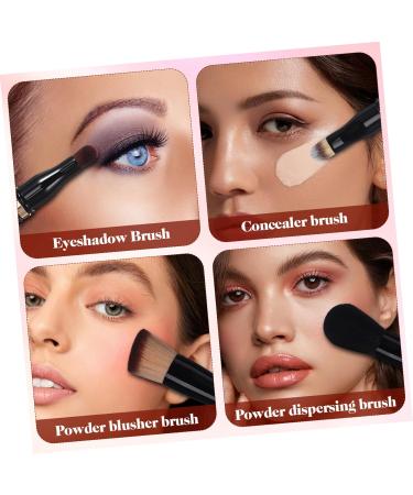 Ipetboom Travel Makeup Brushes Makeup Paint Brush Make up Brushes Cosmetics Brush Double Sided Makeup Brush Pressed Powder Brush Concealer Brush Metal Loose Powder With Cover - Buy Online on GoSupps.com