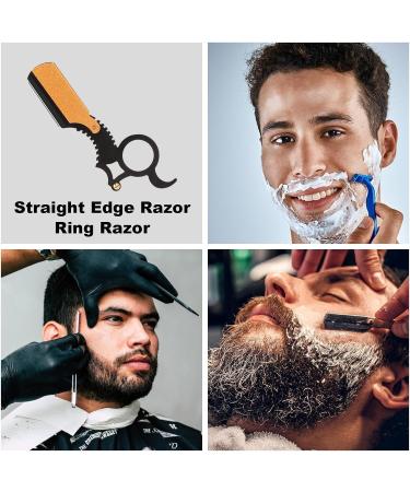 Leryveo Cut-Throat Razor - Rust-Free Edge for Shaving | Premium Beard Care Accessories for Travel Camping Home & Salon Black Gold - Buy Online on GoSupps.com