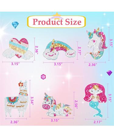Urlax Arts and Crafts Kit for Kids Ages 8-12 - DIY Gem Keychains & 5D Diamond Painting Set - 6 Pcs Gem Painting Kits for Girls - Gift Ideas for Ages 5-12 - Buy Online on GoSupps.com